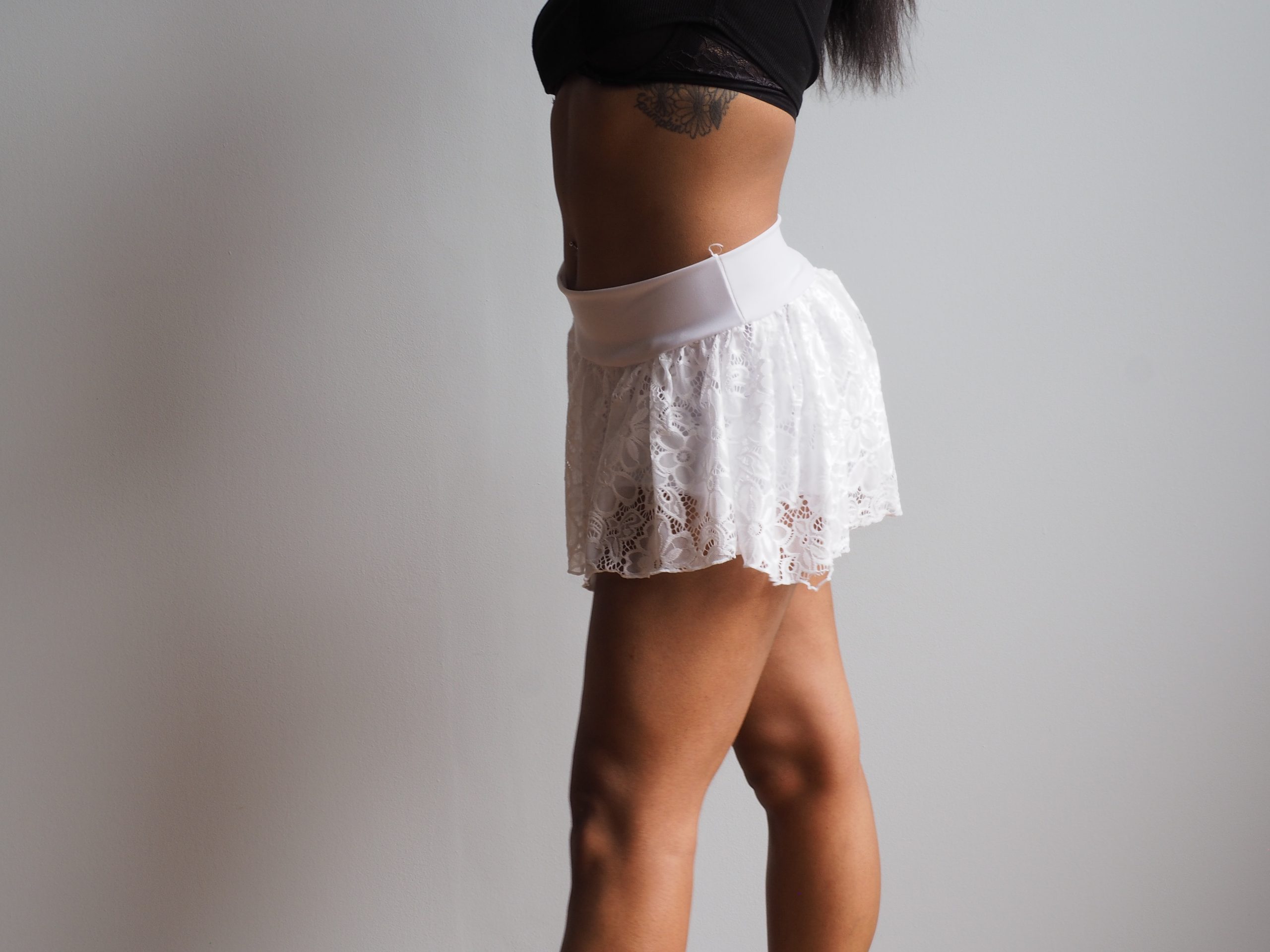 She’s Sew Lacey Mini Skirt (White) - Image 3