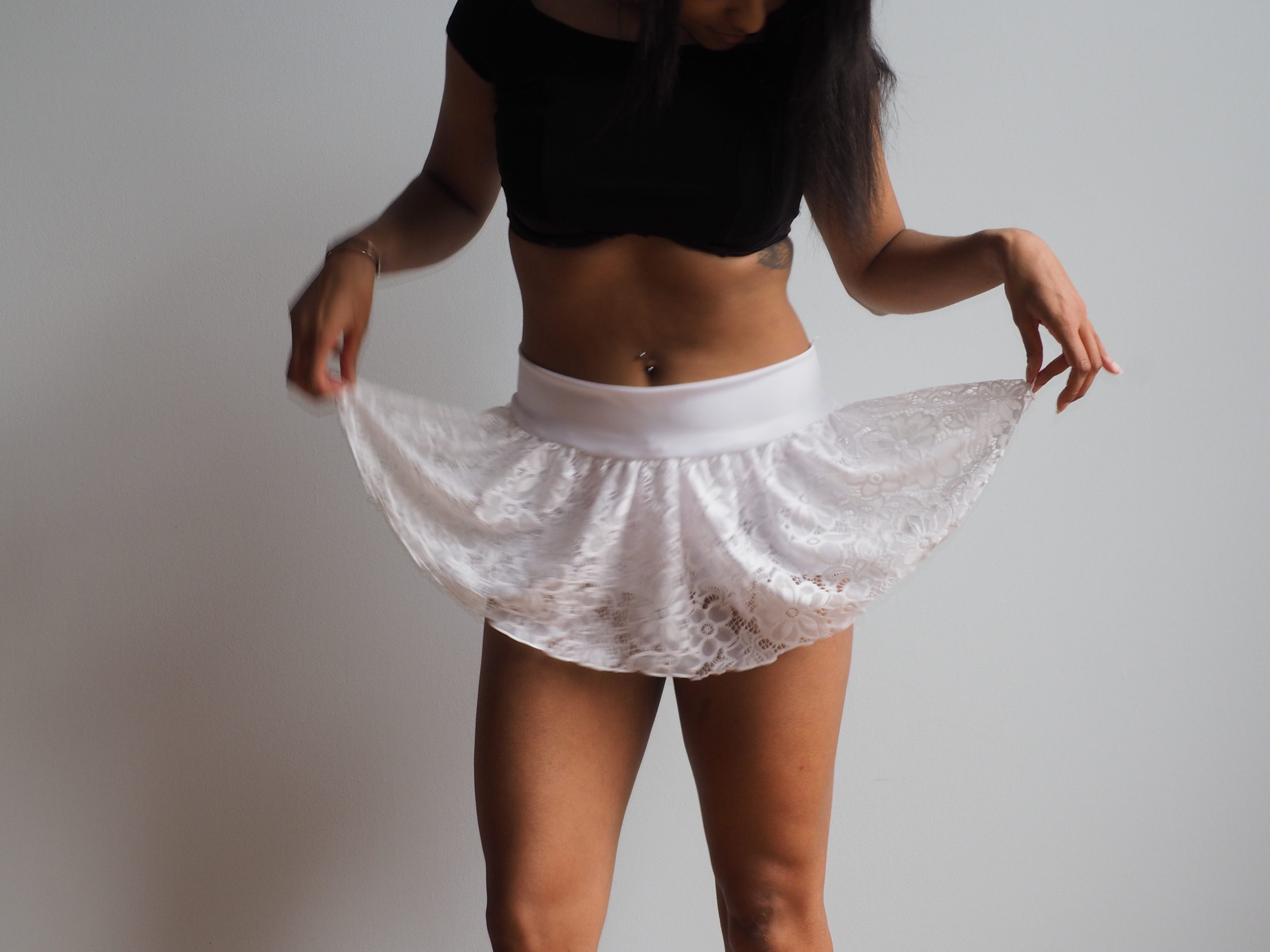 She’s Sew Lacey Mini Skirt (White) - Image 5